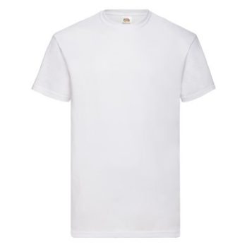 Fruit Valueweight T fehér rövid ujjú, kerek nyakú póló, 100% pamut, 3XL-től 5XL-ig, 160 gr/nm - ingek, pólók - Tartex munkaruházat