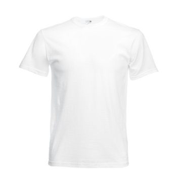 Fruit Screen Stars Original Full Cut T fehér rövid ujjú, kerek nyakú póló, 100% pamut, 135 gr, 3XL-5XL-ig - ingek, pólók - Tartex munkaruházat