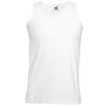 Fruit Athletic Vest fehér trikó, atléta, S-2XL-ig, 160 gr - ingek, pólók - Tartex munkaruházat