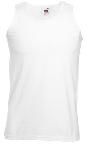 Fruit Athletic Vest fehér, S-2XL-ig, 160 gr
