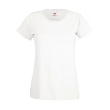Fruit Lady-Fit Valueweight T, FEHÉR női rövid ujjú, kerek nyakú  póló, 100% pamut, XS-2XL-ig - női rövid ujjú póló - Tartex munkaruházat