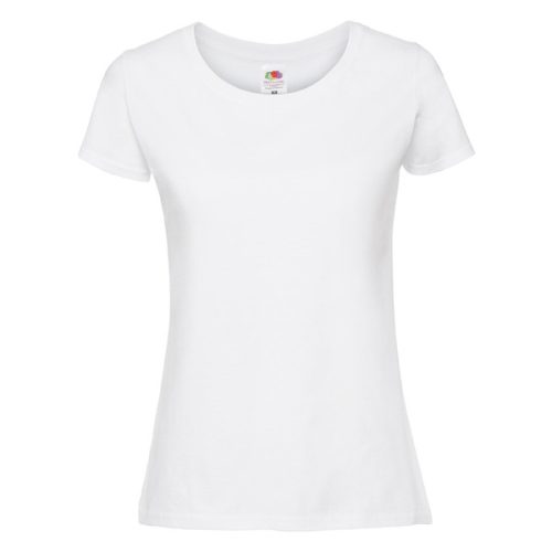 Fruit Lady-Fit Ringspum Premiun T, FEHÉR női rövid ujjú, kerek nyakú  póló, 100% pamut, XS-2XL-ig