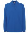 Fruit Premium Long Sleeve Polo, galléros, hosszú ujjú póló, FEHÉR és SZÍNES, 3XL - férfi, unisex rövid ujjú póló - Tartex munkaruházat