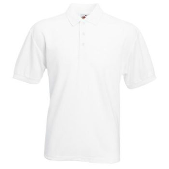 Fruit 65/35 Polo, fehér és színes galléros, rövid ujjú póló, 65% PE+35% pamut, 180 gr, S-2XL-ig - férfi, unisex rövid ujjú póló - Tartex munkaruházat