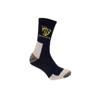   Procera Work Socks High – Magas szárú munkazokni, kényelmes és kopásálló frottír pamut zokni mindennapi használatra, 41-45-ig
