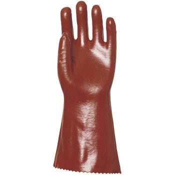 MÁRTOTT PVC KESZTYÜ, PIROS, 40 CM   HOSSZÚ, 0,8 mm vastag, 10-es méret - mártott kesztyű - Tartex webáruház munkavédelmi kesztyűk