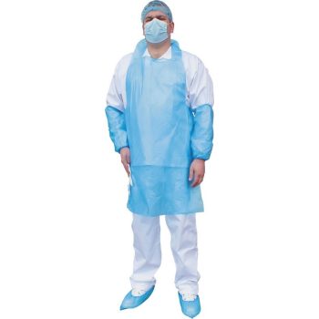 FÓLIAKÖTÉNY, 110*70 cm, 35 micron, 100 db/csomag, kék színben - munkakötény - Tartex webáruház