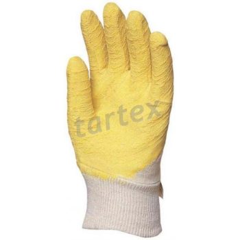 MÁRTOTT SÁRGA LATEX,CSÚSZÁSBIZTOS, SZELLŐZŐ KÉZHÁT, 10-es méret - mártott kesztyű - Tartex webáruház munkavédelmi kesztyűk