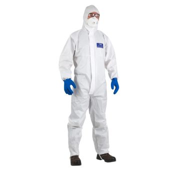 COVERPRO 5M30 VÉDŐOVERÁL, S-3XL, 65 gr, III. kat. 5-6. tipus, kapucnival - munkás overál - Tartex webáruház