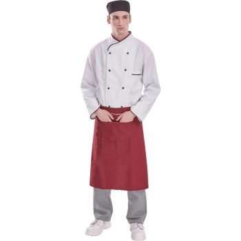 Gasztro hosszú ujjú fehér unisex szakácskabát, 65% PE+35% pamut, S-től 3XL-ig - szakácskabát - Tartex munkaruházat
