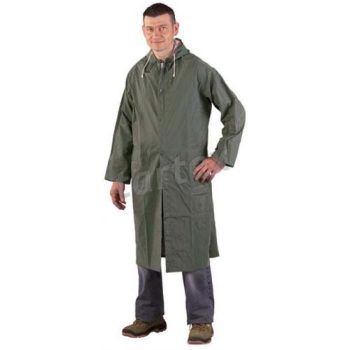PVC ESÖKÖPENY-ZÖLD, M-3XL, 120 cm  hosszú, kétszer mártott PVC, 0,32 mm - esőkabát - Tartex munkaruházat