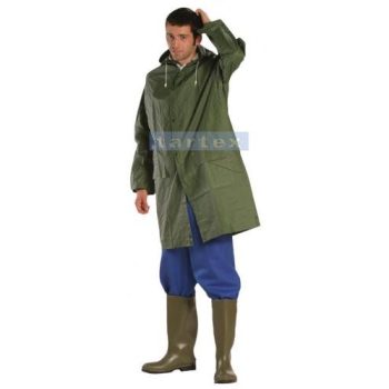 PVC esőköpeny rövid, 100 cm hosszú, zöld, M-3XL-ig - esőkabát - Tartex munkaruházat
