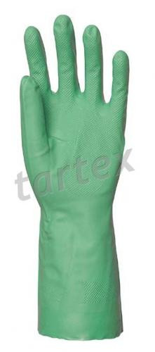 Nitril Plus zöld sav-, lúg-, olaj-, zsír- és vegyszerálló kesztyű