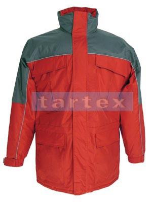 RIPSTOP piros/szürke kabát, szél, nedvesség és hideg elleni védelem, S-3XL-ig