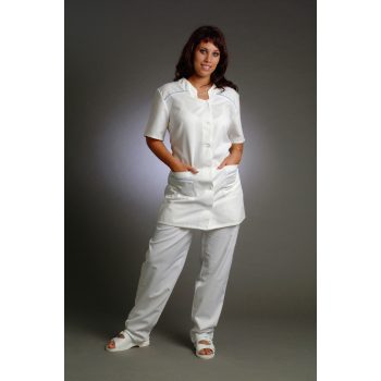 GITTA RÖVID UJJÚ NŐI TUNIKA  fehér 3XL-5XL-ig - női rövid ujjú köpeny - Tartex munkaruházat