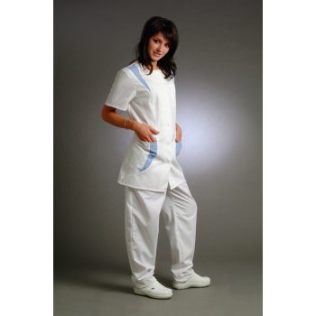 DÓRI RÖVID UJJÚ NŐI TUNIKA, fehér 3XL-5XL-ig - női rövid ujjú köpeny - Tartex munkaruházat