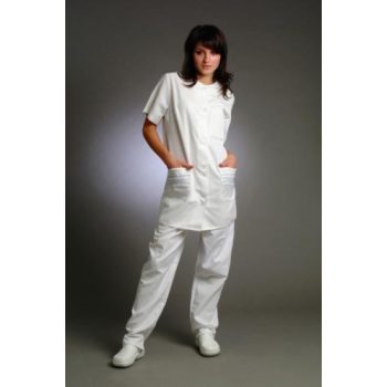 VALI RÖVID UJJÚ NŐI TUNIKA, fehér, 3XL-5XL-ig - női rövid ujjú köpeny - Tartex munkaruházat