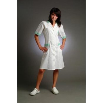 NÓRI RÖVID UJJÚ NŐI KÖPENY, fehér, 2XL-5XL-ig, CSAK RENDELÉSRE! - női rövid ujjú köpeny - Tartex munkaruházat