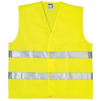 JÓL LÁTHATÓSÁGI MELLÉNY, 2 KERESZTCSÍK, FLUO SÁRGA, S-5XL-ig - jól láthatósági mellény - Tartex webáruház