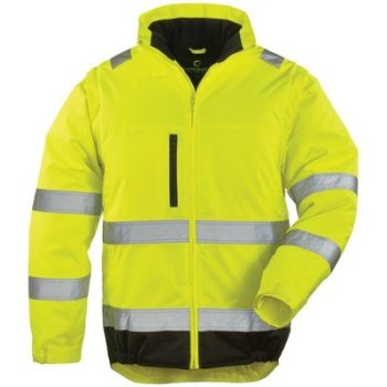 HI-WAY XTRA FLUO PE 2/1 sárga/fekete kabát, S-3XL-ig - láthatósági kabátok - Tartex webáruház