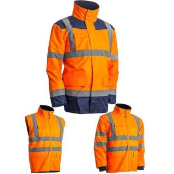KANATA 4/1 HI-VIZ NARANCS/KÉK PE KABÁT, S-4XL-ig - láthatósági kabátok - Tartex webáruház