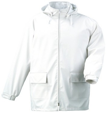 Food fehér PU kabát, szél, nedvesség és hideg elleni védelem, S-2XL-ig