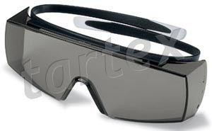 Uvex Super OTG fekete keretes védőszemüveg, szürke lencsével