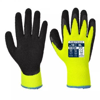 Portwest Thermal Soft Grip munkavédelmi kesztyű – latex habos bevonat, téli, meleg bélésű,  8-9-10-es méretekben - téli munkáskesztyű - Tartex webáruház munkavédelmi kesztyűk