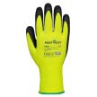 Portwest Hi-Vis Grip védőkesztyű – latex hab bevonat, jól láthatósági, A340, sárga/fekete 4-11-ig, narancs/fekete 7-11-ig - mártott kesztyű - Tartex webáruház munkavédelmi kesztyűk
