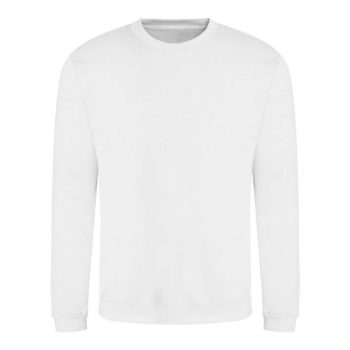 Just Hoods Crewneck Sweatshirt, kerek nyakú pulóver, FEHÉR, 3XL-től 5XL-ig, 80% pamut+20% PE - pulóver - Tartex munkaruházat