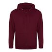 Just Hoods Full Zip Hooded Fleece kapucnis pulóver, kardigán, 80% pamut+20% PE, 280 gr, S-2XL-ig - pulóver - Tartex munkaruházat