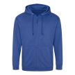 Just Hoods Full Zip Hooded Fleece kapucnis pulóver, kardigán, 80% pamut+20% PE, 280 gr, S-2XL-ig - pulóver - Tartex munkaruházat
