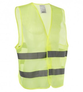 Jól láthatósági mellény, Fluo sárga, S-3XL-ig