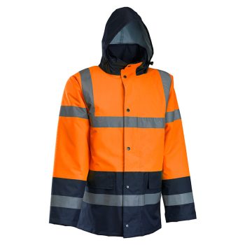 FLASHBACK FLUO BÉLELT TÉLIKABÁT, Narancs-Kék, S-5XL-ig - téli munkáskabát - Tartex webáruház