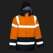 FLASHBACK FLUO BÉLELT TÉLIKABÁT, Narancs-Kék, S-5XL-ig - téli munkáskabát - Tartex webáruház
