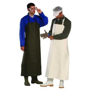 műbőr henteskötény, fehér és zöld, 90 * 120 cm - munkakötény - Tartex munkaruházat