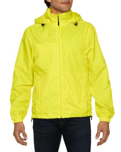 Gildan Hammer Unisex Windwear Jacket, Safety Green és Orange színben, 100% PE