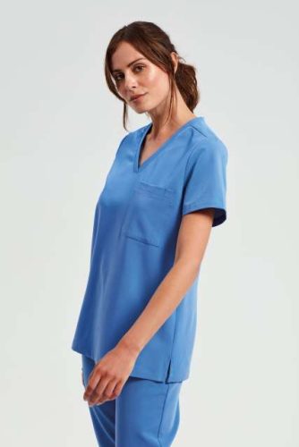 ONNA LIMITLESS női stretch orvosi tunika – rövid ujjú, V-nyakú, újrahasznosított, rugalmas anyagból, S-3XL, TÖBB SZÍNBEN!