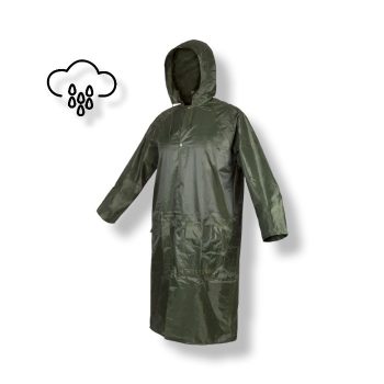 Orkán esőkabát, 120cm hosszú, kapucnival, zöld és sárga, M-3XL-ig - esőkabát - Tartex munkaruházat