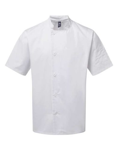 Essential unisex rövid ujjú szakácskabát – 65% poliészter 35% pamut, mandarin gallérral, XS-4XL-ig, TÖBB SZÍNBEN! - szakácskabát - Tartex munkaruházat