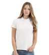 B & C, ID.001 /women, női FEHÉR galléros póló, XS-től 2XL-ig, 100% pamut - női rövid ujjú póló - Tartex munkaruházat