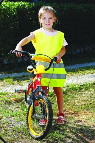 Gyermek jól láthatósági mellény – fényvisszaverő, sárga biztonsági mellény gyerekeknek