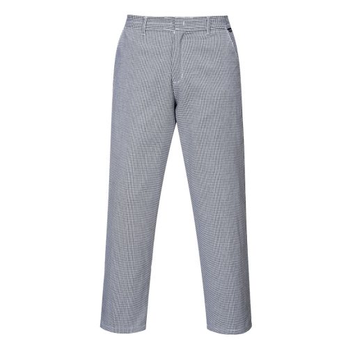 Portwest Harrow séfnadrág – vízlepergető szakácsnadrág, unisex, 3 zseb, gumis derék, XS-3XL-ig