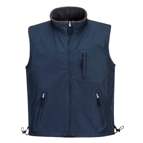 Portwest Ripstop kifordítható mellény – vízlepergető, polár bélés, 5 zseb, strapabíró, XS-4XL-ig