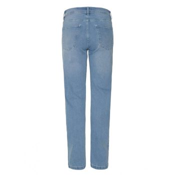 Stretch farmer nadrág, 28-40-ig, Light Blue Wash, 5 zsebes, - derekas munkanadrág - Tartex munkaruházat