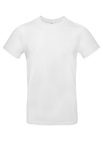 B&C #E 190 fehér rövid ujjú póló, XS-2XL-ig,  100% pamut