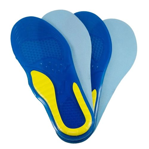 Géllel párnázott talpbetét – kényelmes, rugalmas, kétrétegű poliuretán cipőbetét mindennapi használatra, TÖBB MÉRETBEN!