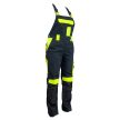 Urgent neon kantáros munkásnadrág, Fekete-Fluo sárga, 44-62-ig - kantáros munkanadrág, kertésznadrág - Tartex munkaruházat