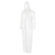 Egyszerhasználatos overál, festőoverál kapucnival – 40g fehér PP védőruha, M-2XL-ig - munkás overál - Tartex webáruház