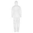 Egyszerhasználatos overál, festőoverál kapucnival – 40g fehér PP védőruha, M-2XL-ig - munkás overál - Tartex webáruház